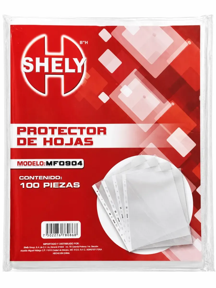 protectores de hojas shely 100 piezas paquete mayoreo distribuidor mexico
