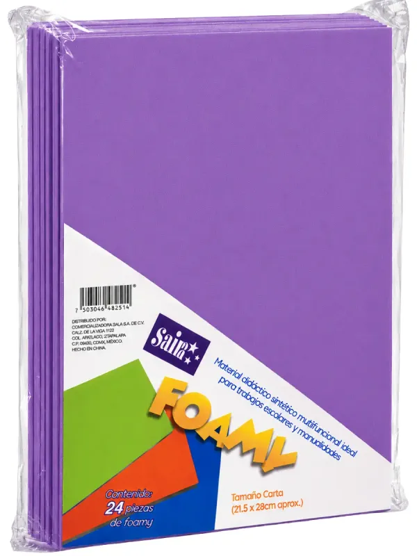 Foamy Carta Liso Morado Obs 25 Saira c/24 pzas – Mayoreo foamy carta liso morado oscuro 25 saira 24 piezas mayoreo distribuidor