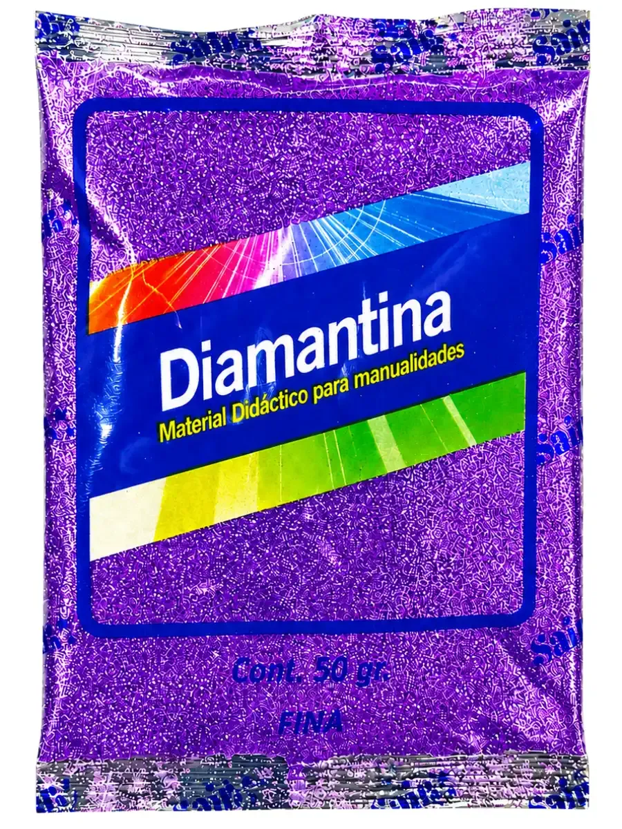 diamantina saira morado 13 50g manualidades mayoreo distribuidor