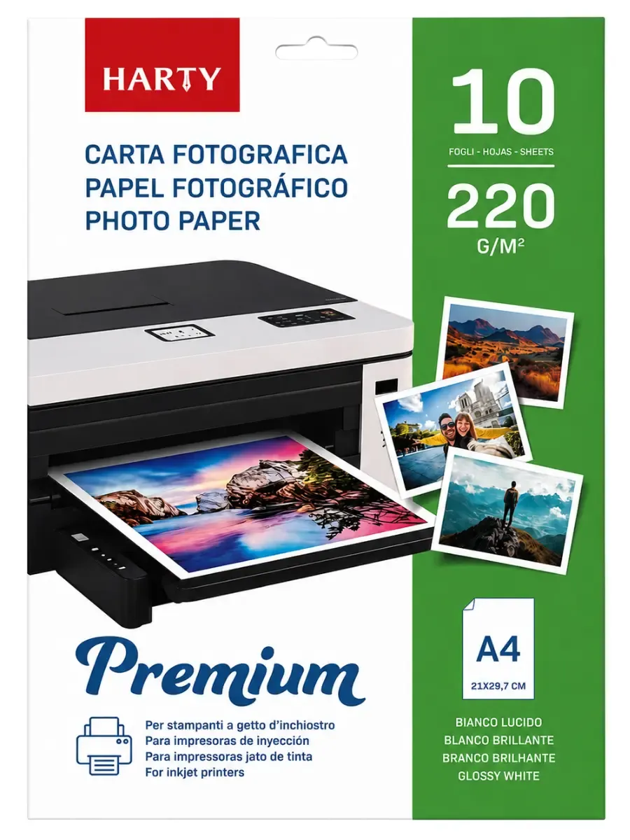 papel fotografico a4 220gr brillante 10 piezas mayoreo