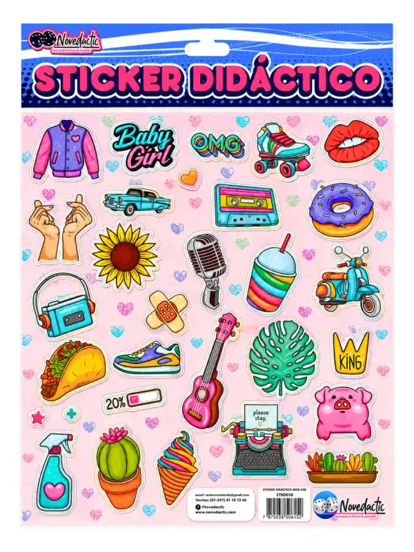 Sticker Didáctico Estilo Baby Girl / Aesthetic C/3 Pzas – Mayoreo sticker didactico estilo baby girl aesthetic mayoreo