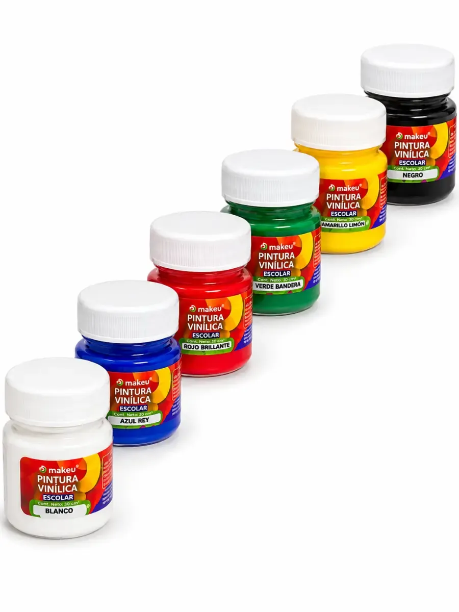 Pintura Vinílica Makau 30ml (Paq 6 colores) Pintura Vinílica Makau 30ml (Paq 6 colores)