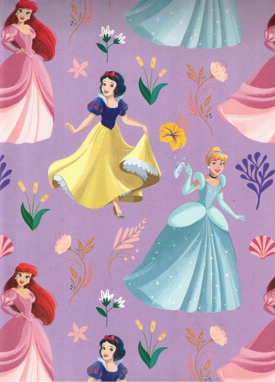 Papel de Regalo Princesas Disney Mod.63 (10 pzas) - Mayoreo