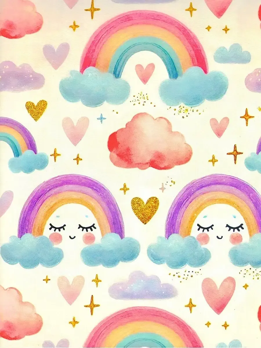 Papel de Regalo Arcoíris Pastel (P70) - 10 pzas Mayoreo