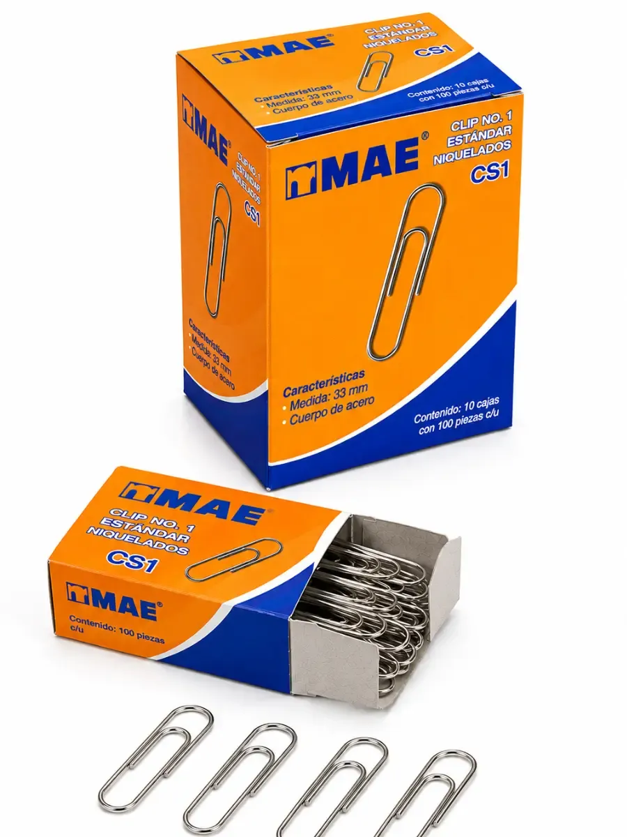 clips mae 33mm cs1 10 cajas 100 piezas mayoreo