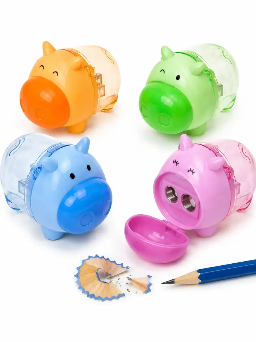 Sacapuntas Diseño Puerquito – paq 12 pzs (2 hoyos) sacapuntas diseño puerquito 12 piezas mayoreo