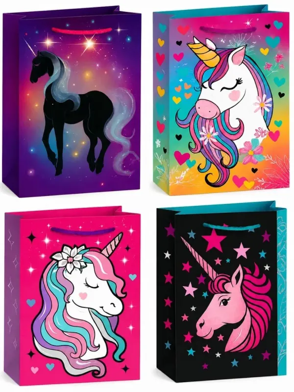 Bolsas de Regalo Med Unicornio 29×20 cm – Pack 9 pzs Bolsas de Regalo Med Unicornio 29×20 cm – Pack 9 pzs