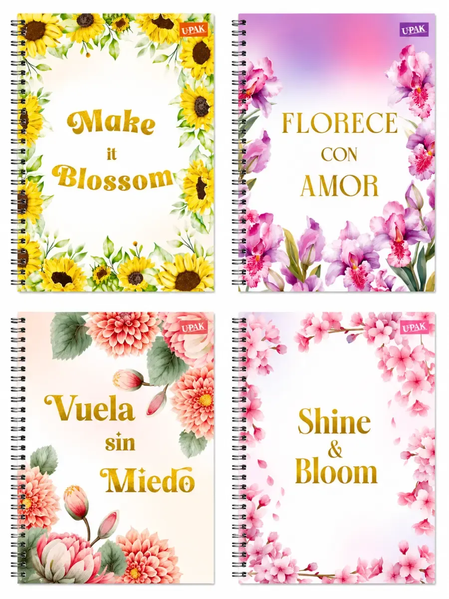 Cuaderno Brillante Florecer 90h Rayas 7mm