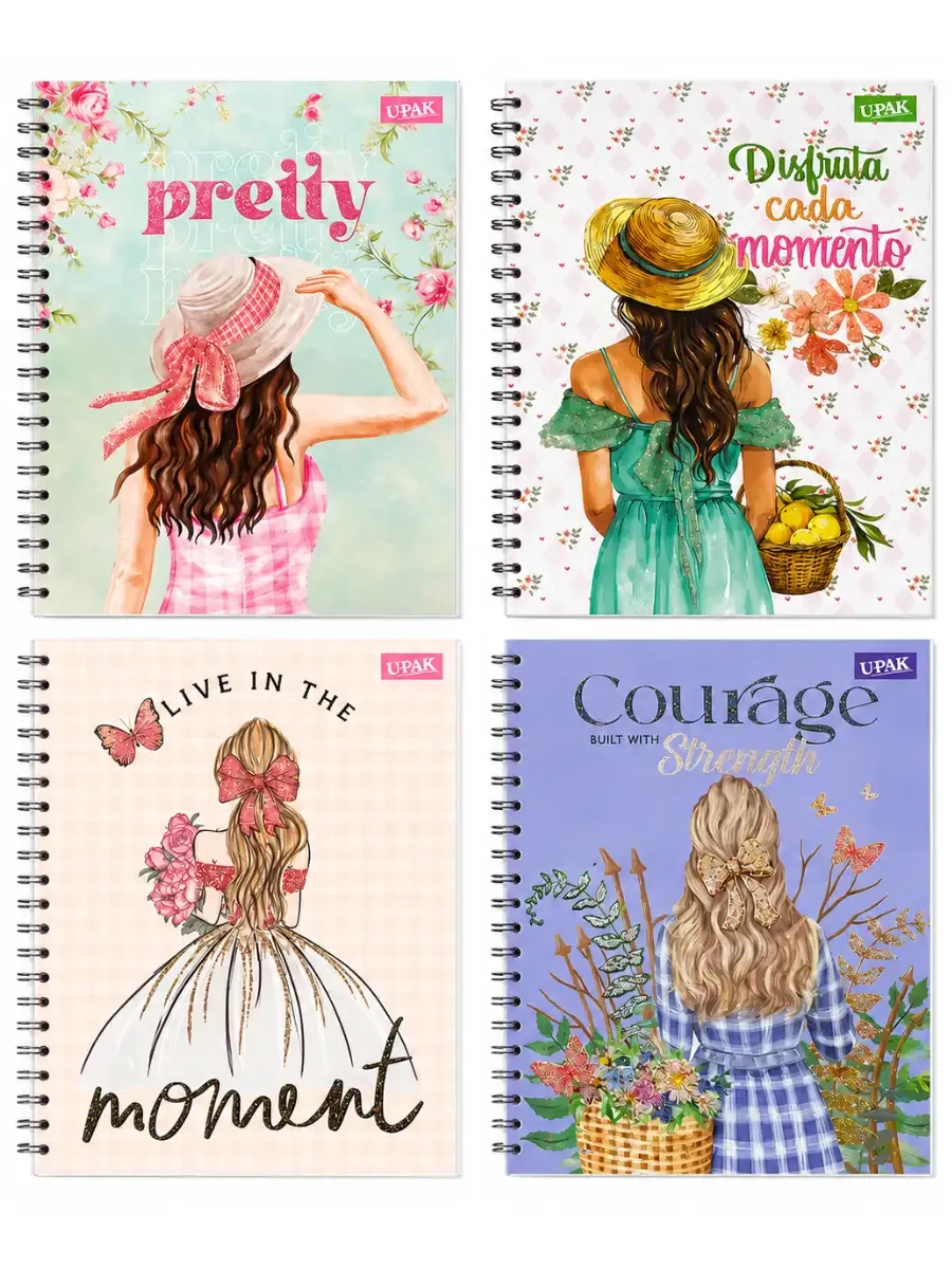 Cuaderno Upak 100h Cuadro 7mm – Flores Alegres