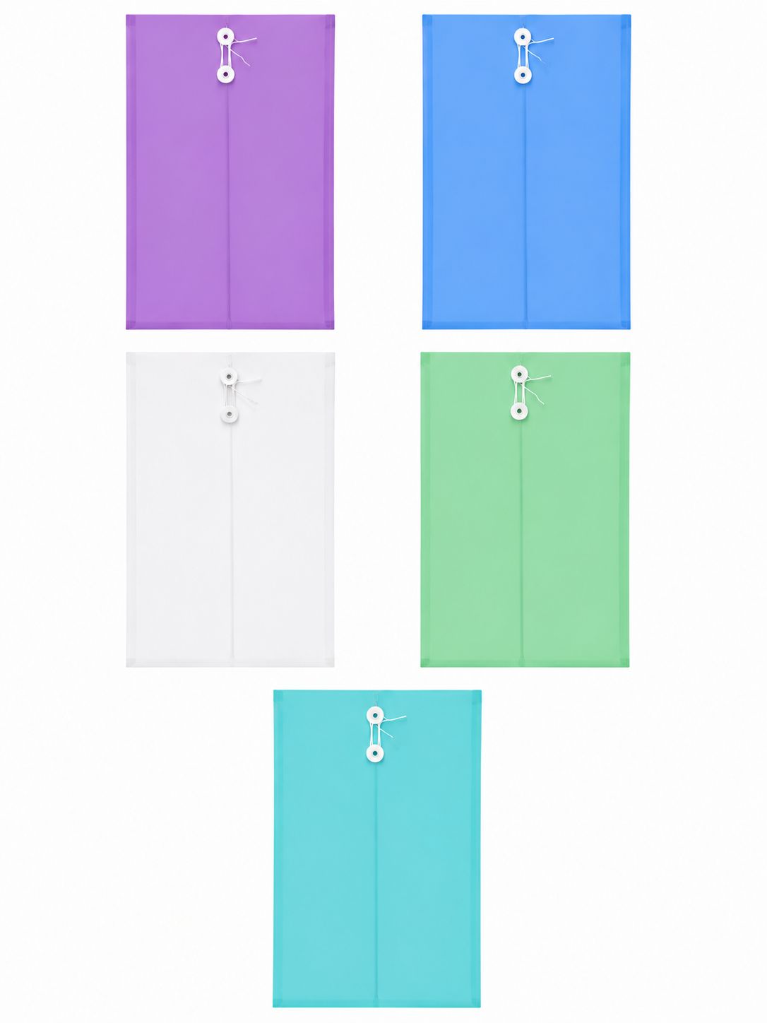 Sobre Vertical Tamaño Carta Plástico (12 pzs Surtidas)