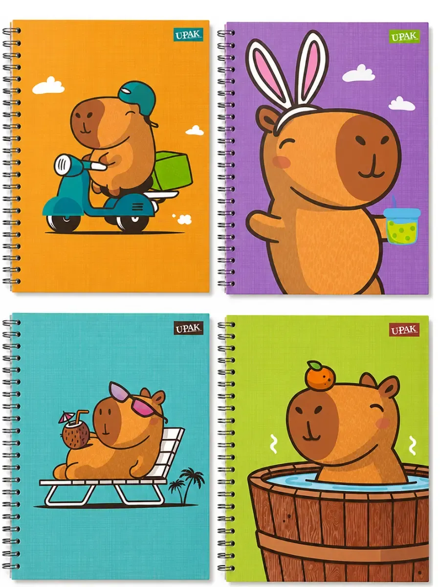 Cuaderno Rayas 7mm – Diseño Capibara 100h Cuaderno Rayas 7mm – Diseño Capibara 100h