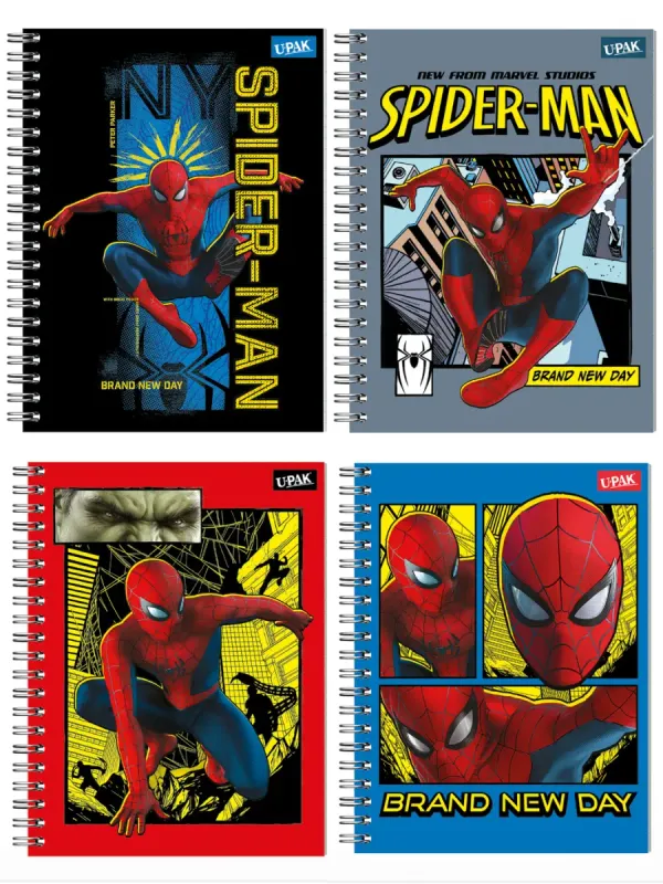 Cuaderno Upak 100h – Spiderman Acción 2026 cuadro 7 Cuaderno Upak 100 hojas diseño Spiderman Acción 2