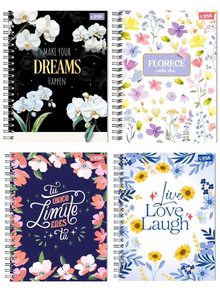 Cuaderno Upak 100h Cuadro 7mm – Flores Alegres 2026 Cuaderno Upak 100h Cuadro 7mm – Flores Alegres 2026