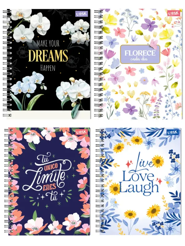 Cuaderno Upak 100h Cuadro 7mm – Flores Alegres 2026 Cuaderno Upak 100h Cuadro 7mm – Flores Alegres 2026