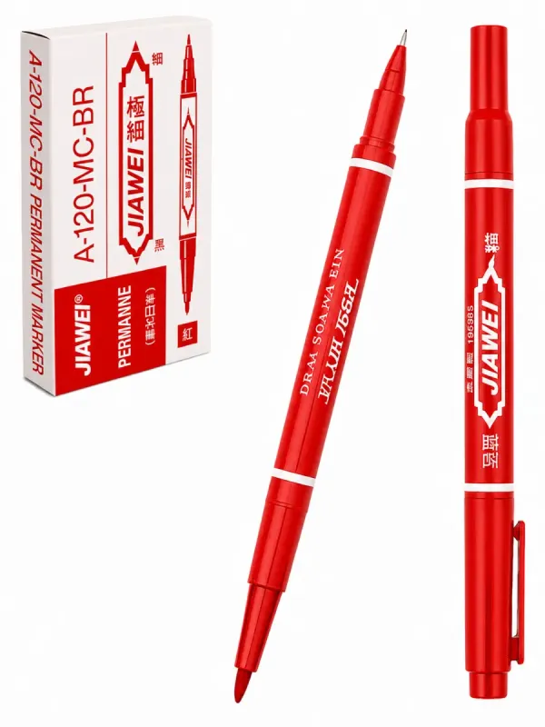 Marcador Permanente Rojo Doble Punta Paquete c/10 Marcador Permanente Rojo Doble Punta Paquete c/10