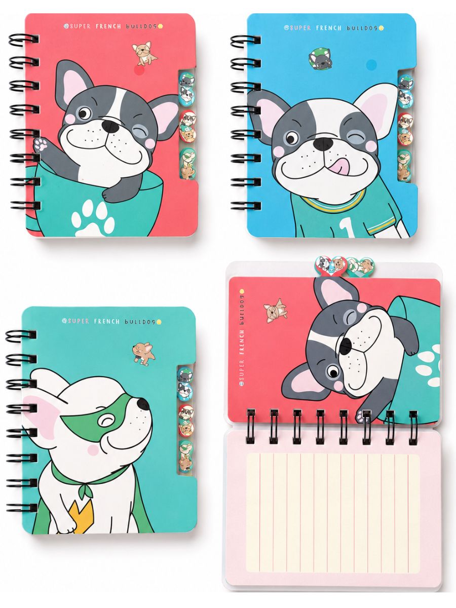 Libreta de Apuntes 12x10cm 1pza Perro Libreta de apuntes 12x10cm pieza suelta diseño perro