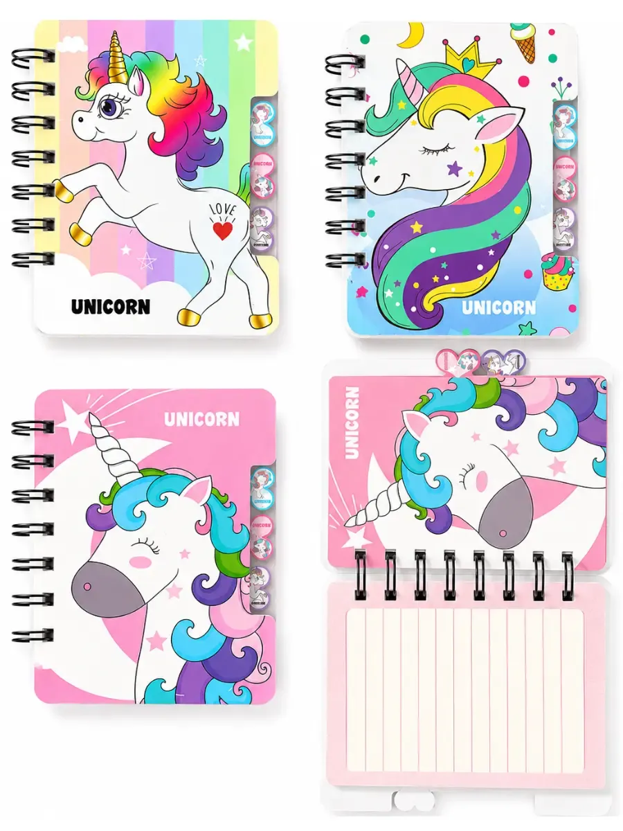 Libreta de Apuntes 12x10cm 1pza Unicornio Libreta de apuntes 12x10cm pieza suelta diseño unicornio