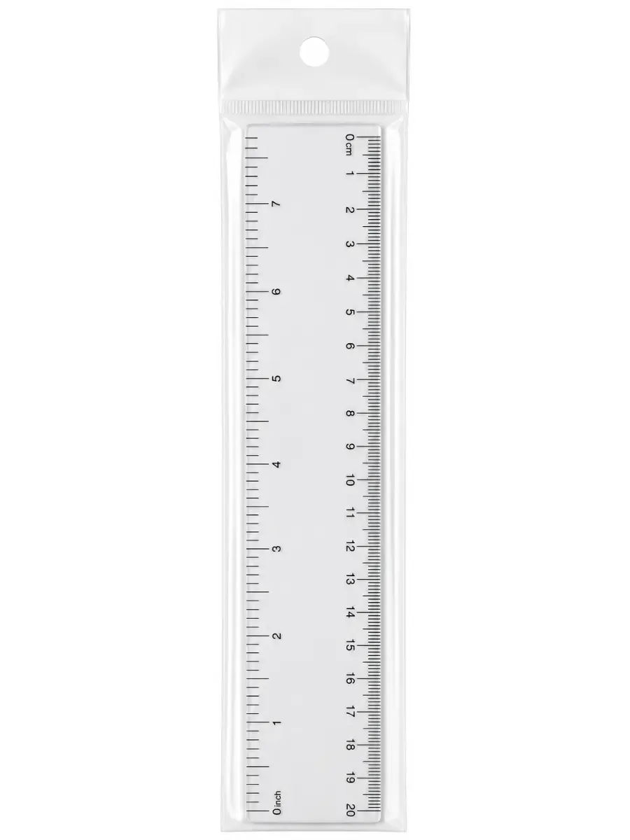 Regla escolar de 20cm de largo por 4cm de ancho