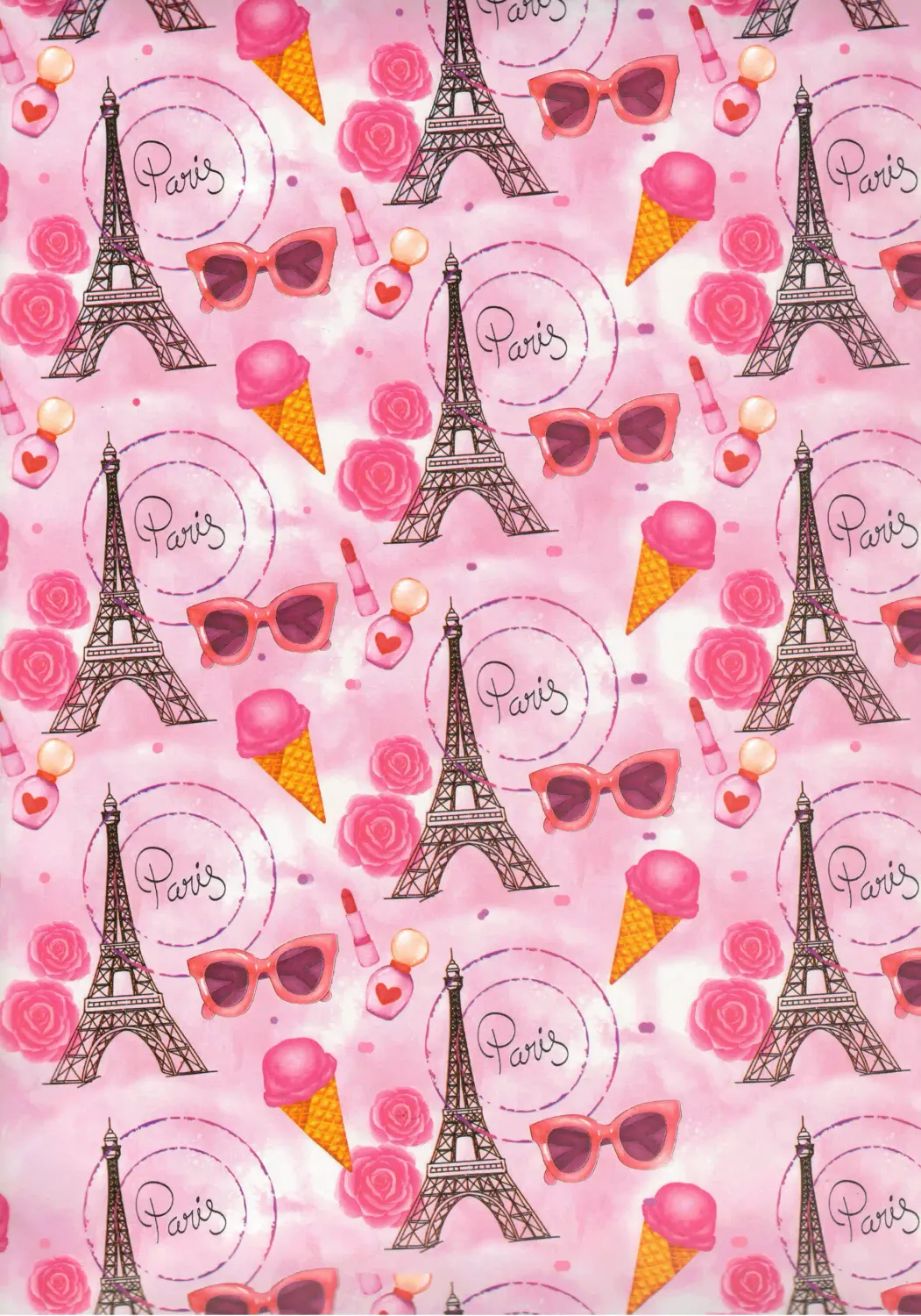 Papel de Regalo París 69x51cm 10 pzs