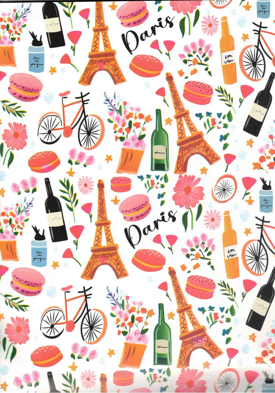 Papel de Regalo París2  69x51cm 10 pzs