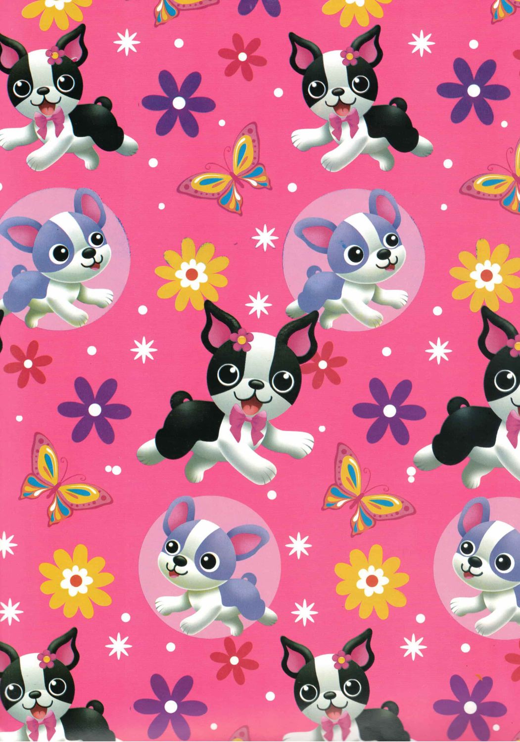 Papel de regalo perritos felices 69x51cm en stock merida