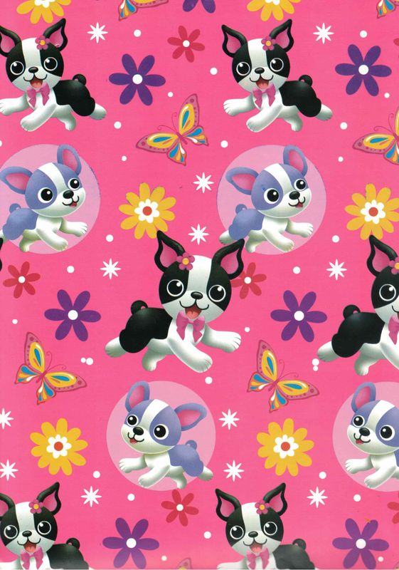 Papel de Regalo Perritos Felices 69x51cm 10 Pzs Papel de regalo perritos felices 69x51cm en stock merida
