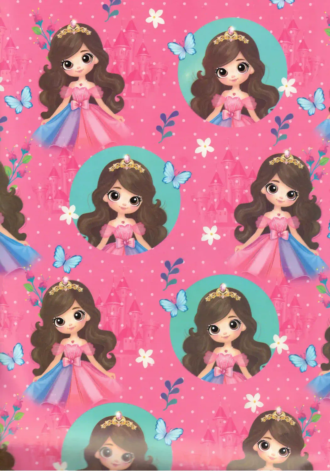 Papel de regalo perritos princesa rosa 69x51cm en stock merida