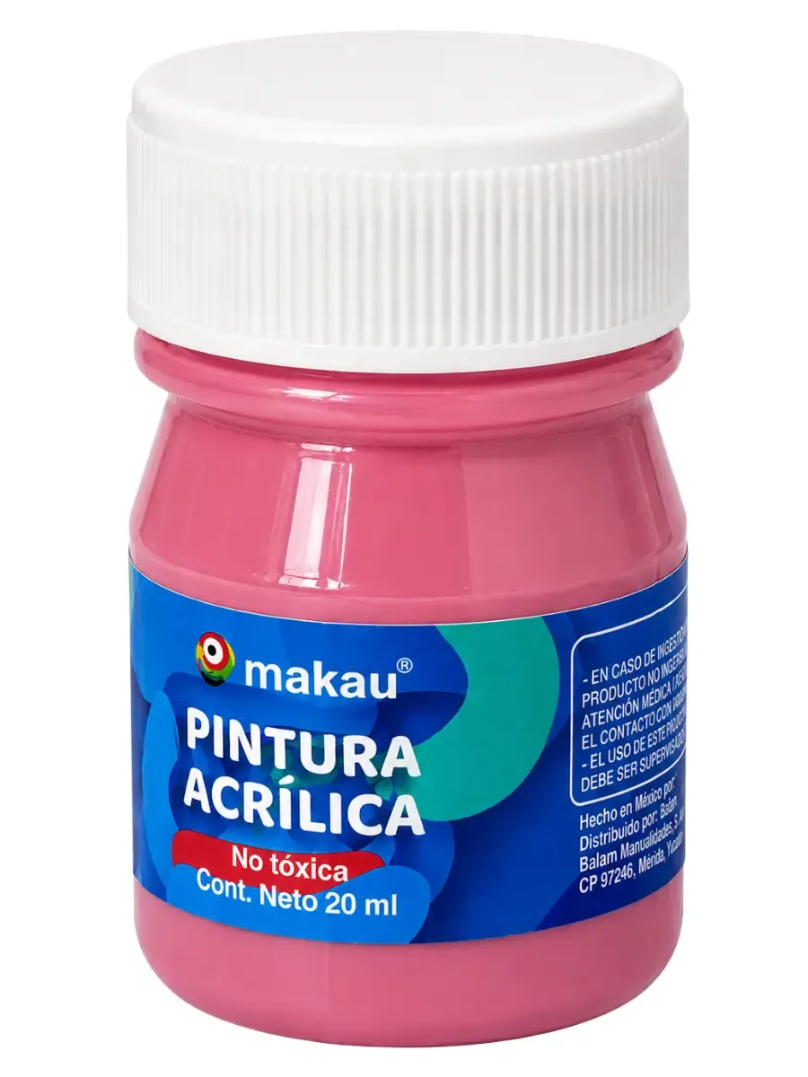 Pintura c/6 Acrílica Makau 20 ml Rosa Mexicano Pintura c/6 acrílica Makau rosa mexicano 20 ml