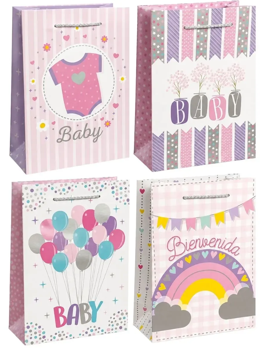 Bolsas grandes 36x25 cm Padcolor pequeñas sonrisas paquete con 8 piezas