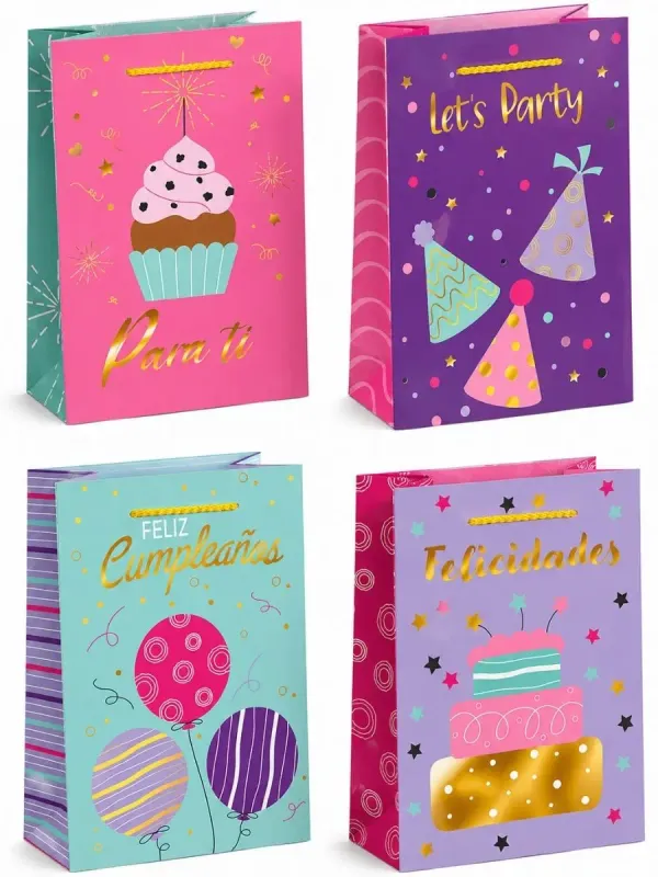 Bolsas Med Alegres Momentos 29×20 cm – c/9 pzas Bolsas medianas 29x20 cm alegres momentos paquete con 9 piezas