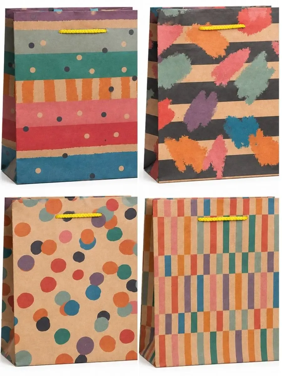 Bolsas de regalo medianas papel Kraft 29x20 cm mayoreo