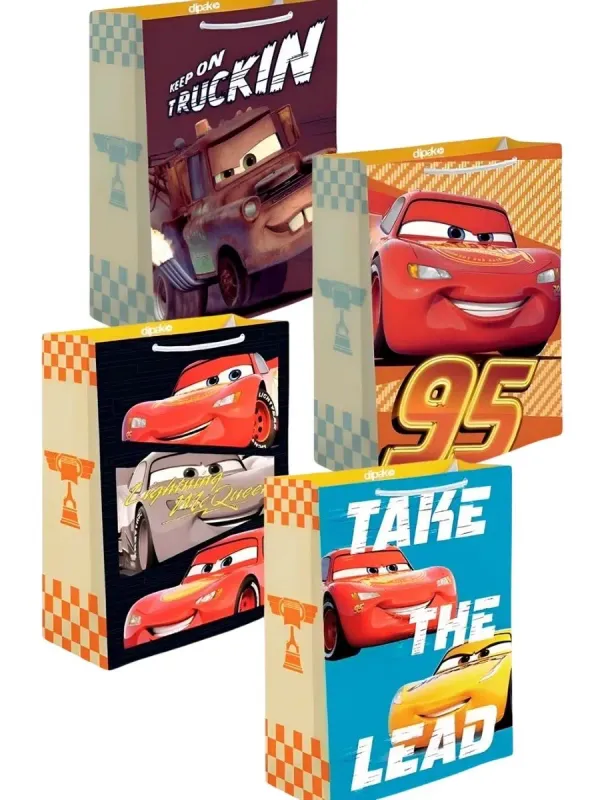Bolsas de regalo grandes diseño Cars 31x24 cm Dipak