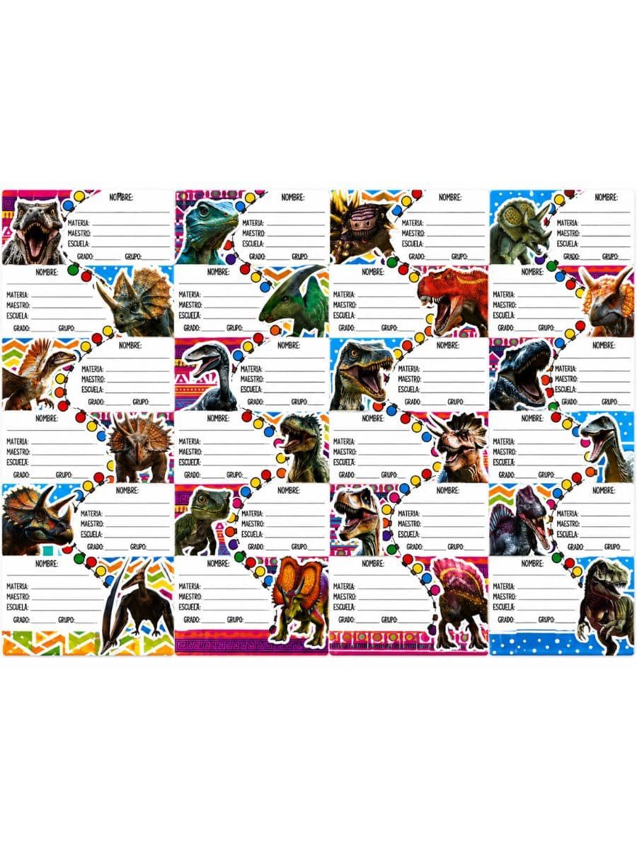 Etiqueta económica c/10 planillas dinosaurios – Mayoreo Etiqueta económica c/10 planillas dinosaurios – Mayoreo