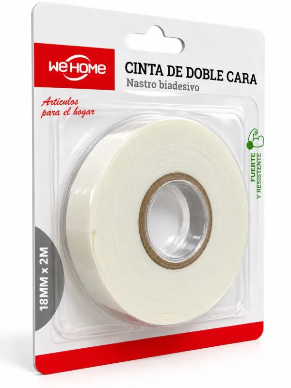 Cinta doble cara Harty 1.8 cm x 2 m – Mayoreo