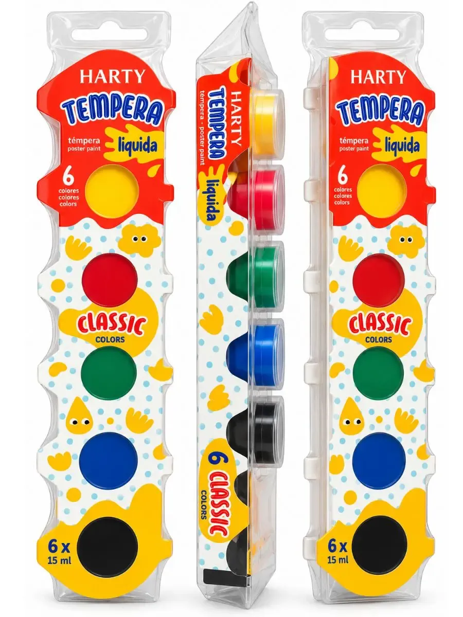 Set con 6 témperas escolares Harty de 15 ml al por mayor