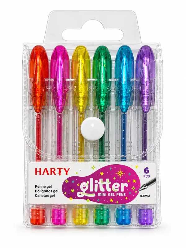 Set de bolígrafos mini Harty con 6 colores al por mayor