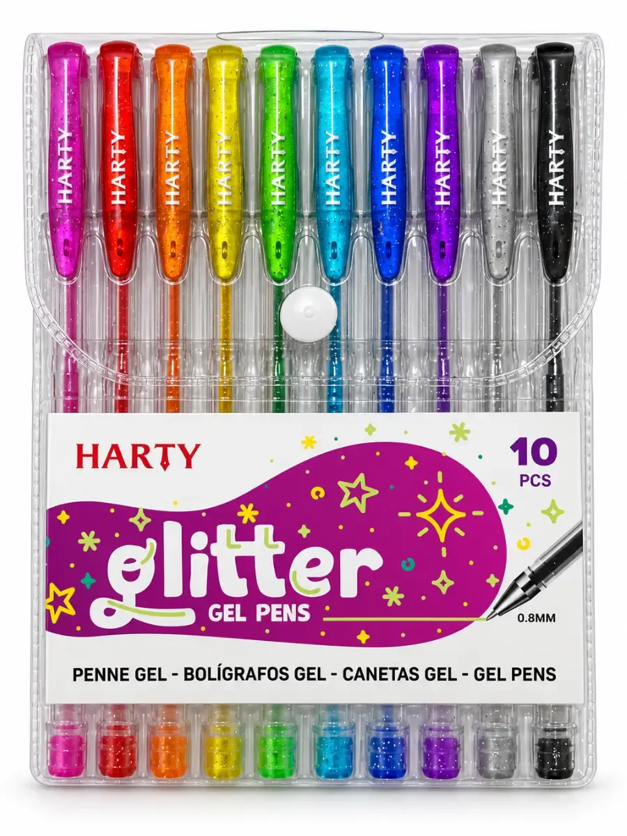 Set de bolígrafos de gel Harty con 10 colores al por mayor