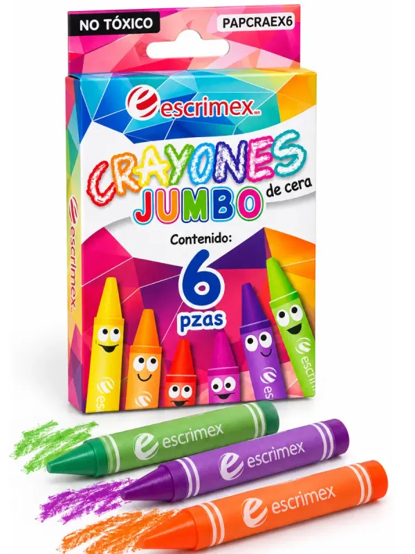 Caja de crayones de cera jumbo con 6 piezas Escrimex al por mayor