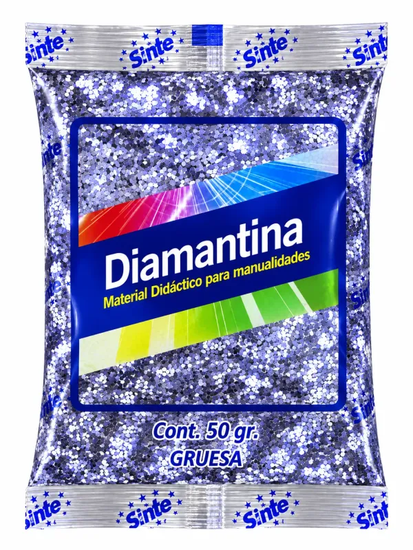 Bolsa individual al por mayor con 50 gramos de escarcha o diamantina color azul marca Saira