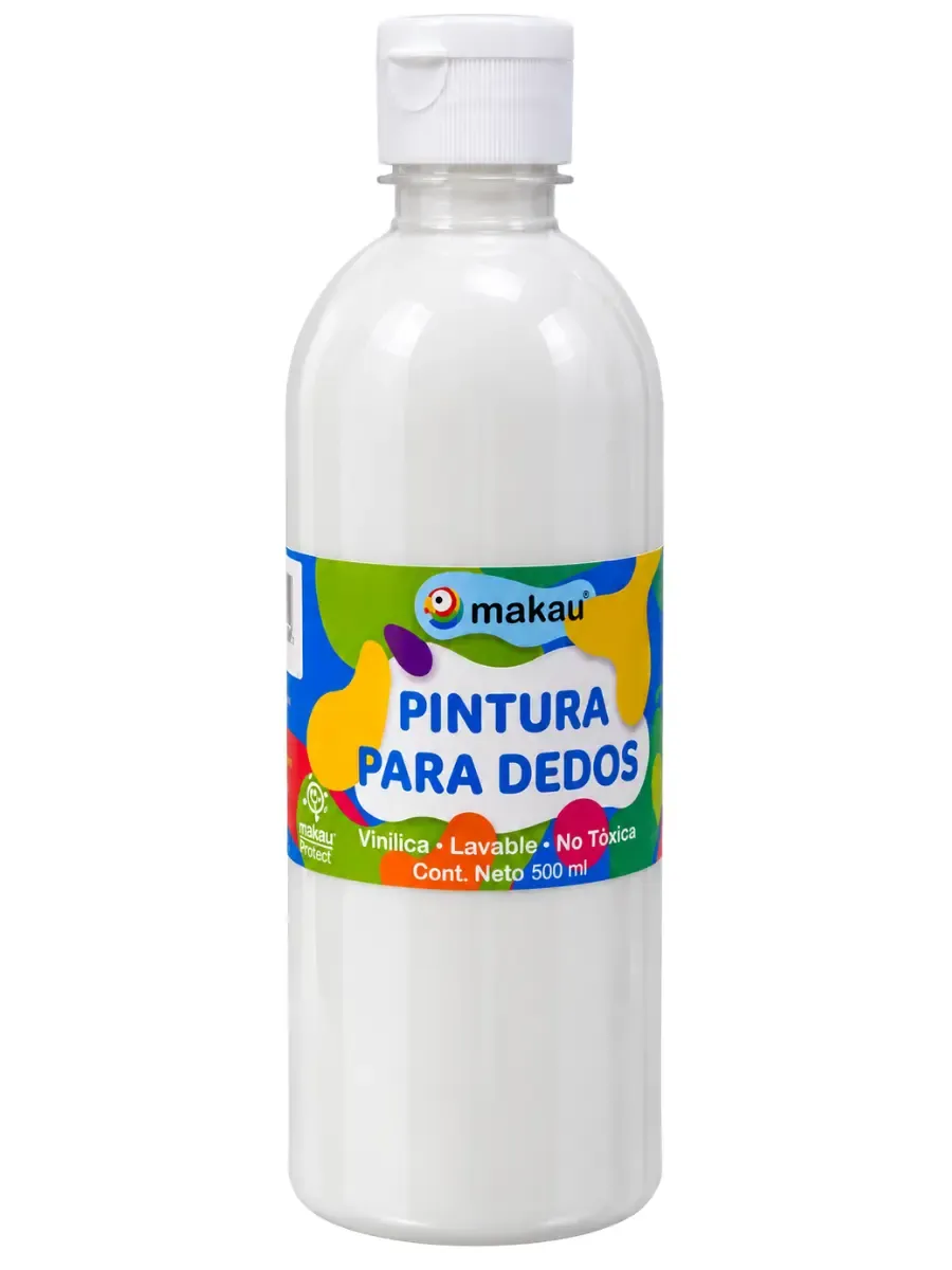 Envase de 500 ml al por mayor de pintura vinílica en color blanco para proyectos escolares