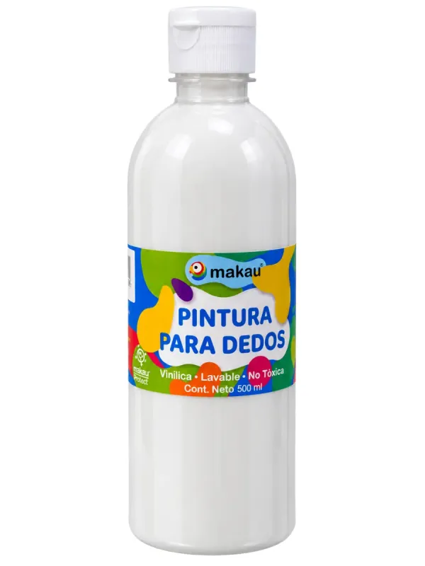 Envase de 500 ml al por mayor de pintura vinílica en color blanco para proyectos escolares