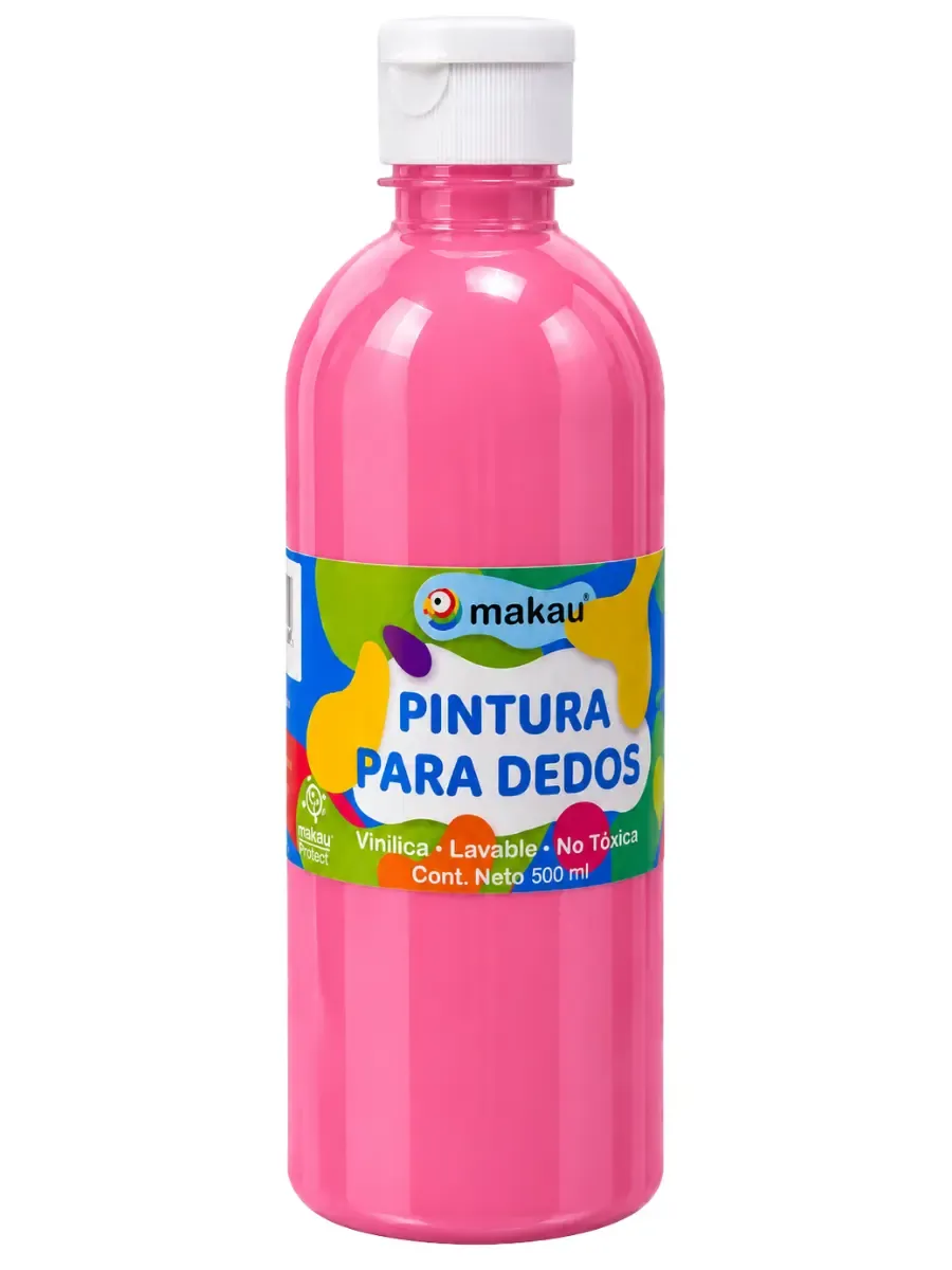 Envase de 500 ml al por mayor de pintura vinílica en color rosa para proyectos escolares