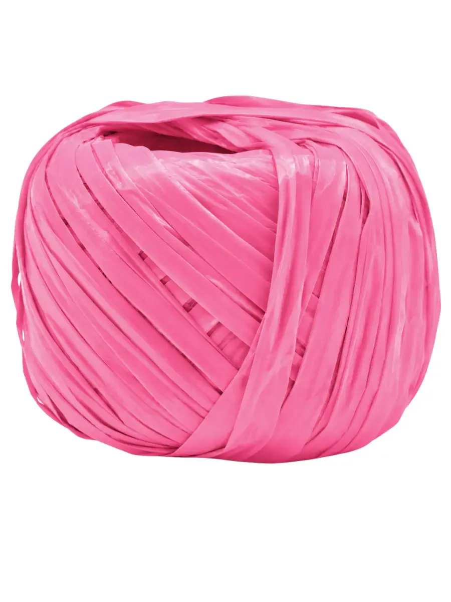 Rollo de rafia sintética Selanusa modelo 106 en color fucsia para empaque al por mayor