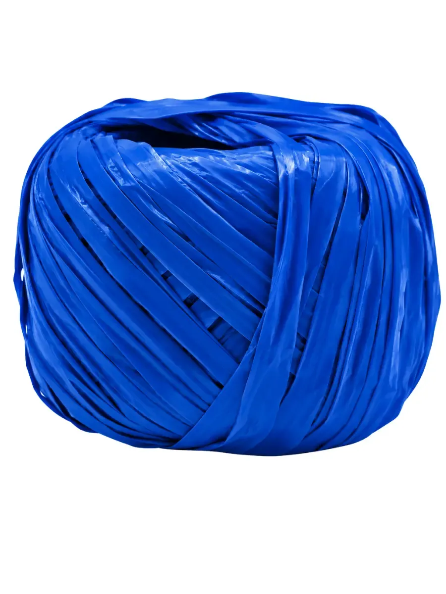 Rollo de rafia sintética Selanusa modelo 111 en color azul rey para empaque al por mayor