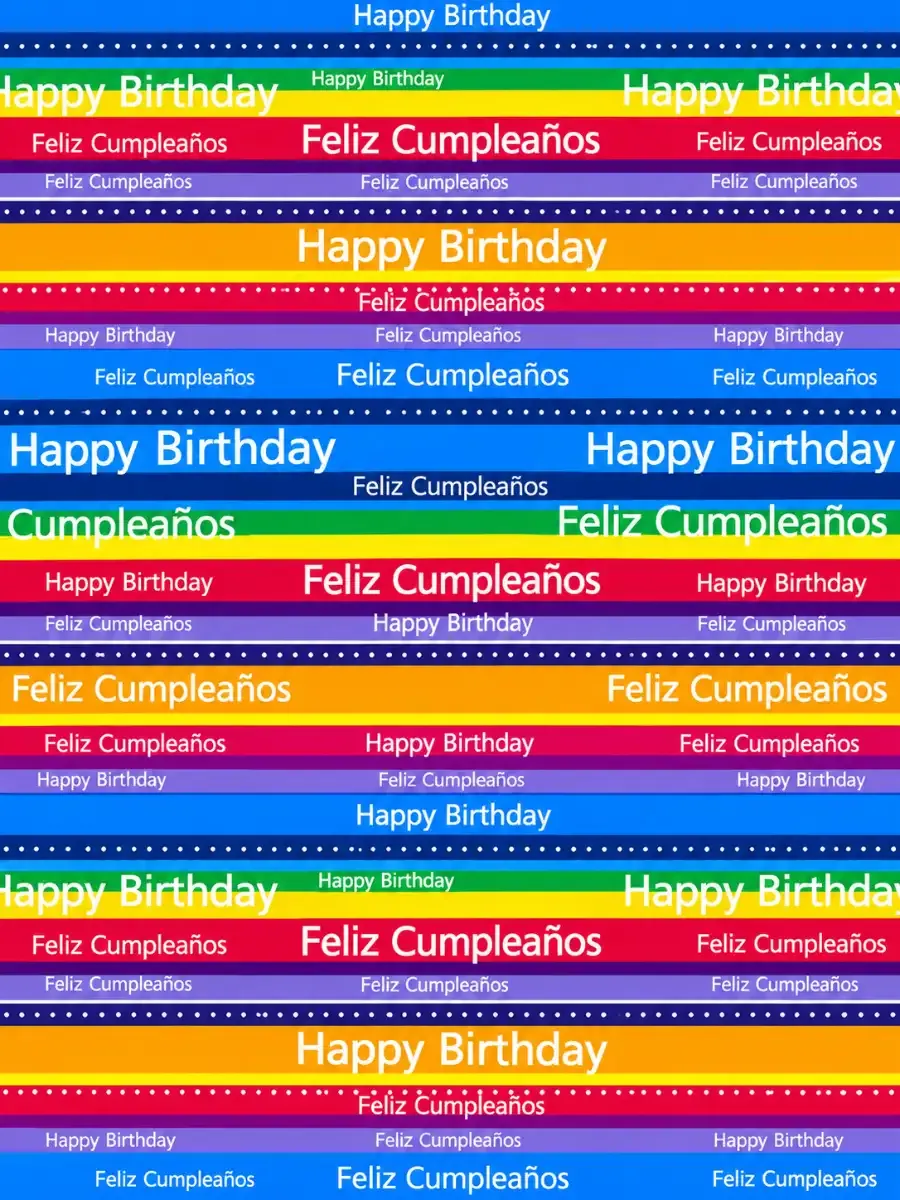 Papel de Regalo Lineas Birthday C/10 pzas - Mayoreo Paquete con 10 pliegos de papel de regalo con líneas y motivos de cumpleaños de 69x51 cm