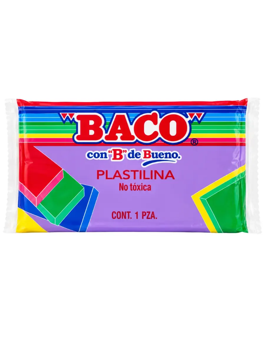 Barra individual al por mayor de plastilina escolar Baco en color lila