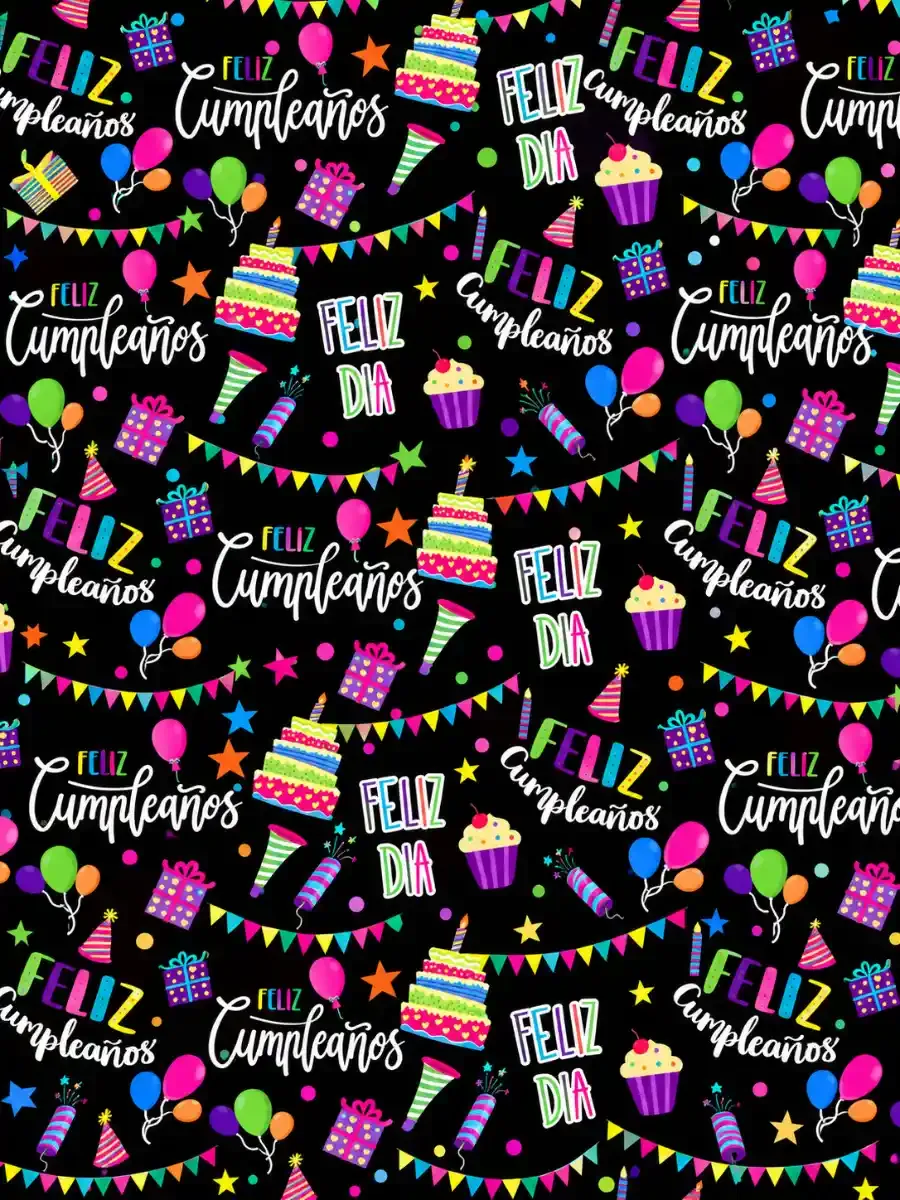 Paquete con 10 pliegos de papel de regalo de cumpleaños Muffin con diseños de pastelitos de 69x51 cm