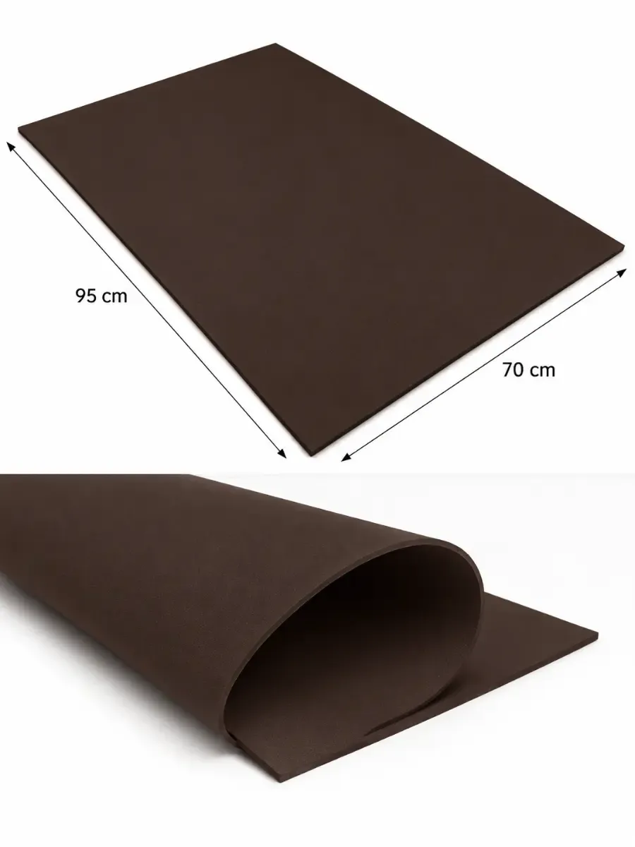 Foamy café oscuro 70x95 cm paq con 2 pzas – Mayoreo