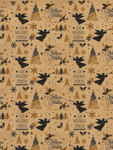 Papel de Regalo Navideño Kraft c/10 – Mayoreo