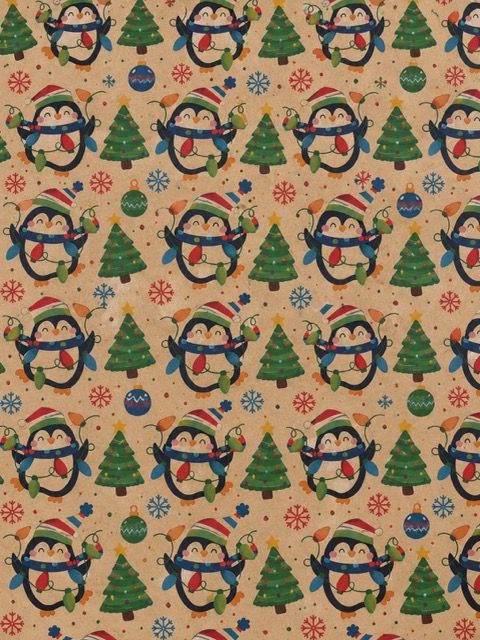 Papel de Regalo Navideño Kraft c/10 – Mayoreo